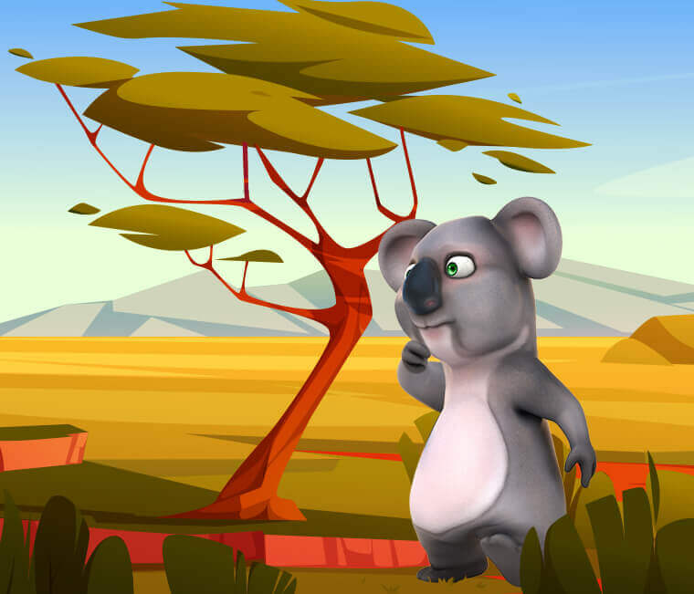 Kev the Koala is lost in the bush!